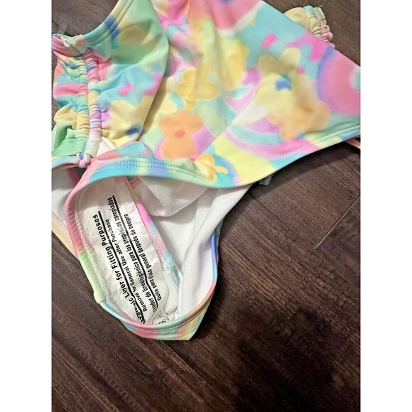Salt + Cove Juniors' Ring-Waist Printed halter-neck Monokini Multicolor S - Picture 6 of 9